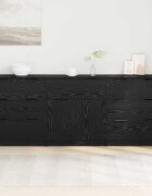 vidaXL Служебен шкаф 3 бр. Черния дъб 181 x 30 x 70 см