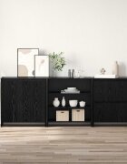 vidaXL Служебен шкаф 3 бр. Черния дъб 70 x 41 x 75 см