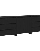 vidaXL Служебен шкаф 3 бр. Черно 70 x 41 x 75 см Инженерна дървесина