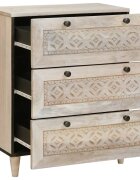 vidaXL Служебен шкаф 60 x 33 x 75 cm мангово дърво масив Бяло