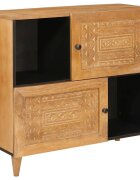 vidaXL Служебен шкаф 80 x 33 x 75 см Солидно мангово дърво