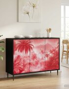 vidaXL Служебен шкаф AACHEN Черен дъб 102 x 33 x 76 см