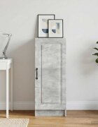 vidaXL Служебен шкаф Бетонно сиво 33 x 345 x 87 см