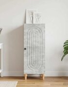 vidaXL Служебен шкаф Бетонно сиво 33 x 345 x 90 см