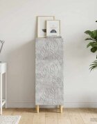 vidaXL Служебен шкаф Бетонно сиво 33 x 345 x 90 см