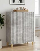 vidaXL Служебен шкаф Бетонно сиво 66 x 345 x 90 см