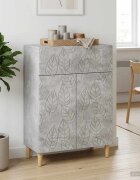 vidaXL Служебен шкаф Бетонно сиво 66 x 345 x 90 см