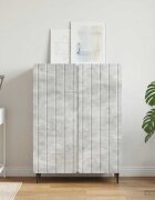 vidaXL Служебен шкаф Бетонно сиво 66 x 345 x 92 см