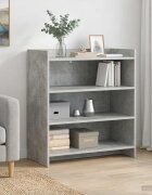 vidaXL Служебен шкаф Бетонно сиво 75 x 36 x 80 см Инженерна дървесина