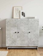 vidaXL Служебен шкаф Бетонно сиво 89 x 345 x 80 см