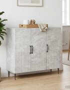 vidaXL Служебен шкаф Бетонно сиво 89 x 345 x 80 см