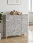 vidaXL Служебен шкаф Бетонно сиво 89 x 345 x 80 см