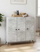 vidaXL Служебен шкаф Бетонно сиво 89 x 345 x 80 см