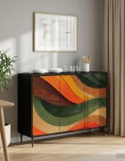 vidaXL Служебен шкаф BONN Черен дъб 102 x 33 x 76 см