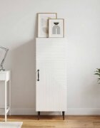 vidaXL Служебен шкаф Бял гланц 33 x 345 x 895 см Инженерна дървесина