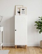 vidaXL Служебен шкаф Бял гланц 33 x 345 x 90 см Инженерна дървесина