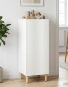 vidaXL Служебен шкаф Бял гланц 33 x 345 x 90 см Инженерна дървесина