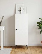 vidaXL Служебен шкаф Бял гланц 33 x 345 x 90 см Инженерна дървесина