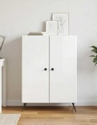 vidaXL Служебен шкаф Бял гланц 66 x 345 x 90 см Инженерна дървесина