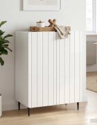 vidaXL Служебен шкаф Бял гланц 66 x 345 x 92 см Инженерна дървесина