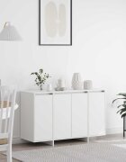 vidaXL Служебен шкаф Бяло 120 x 41 x 75 см Инженерна дървесина