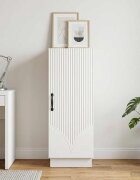 vidaXL Служебен шкаф Бяло 33 x 345 x 87 см Инженерна дървесина