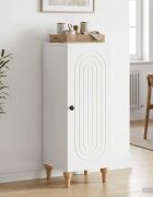 vidaXL Служебен шкаф Бяло 33 x 345 x 90 см Инженерна дървесина