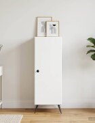 vidaXL Служебен шкаф Бяло 33 x 345 x 90 см Инженерна дървесина