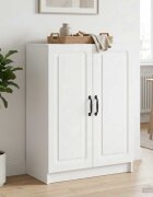 vidaXL Служебен шкаф Бяло 66 x 345 x 87 см Инженерна дървесина