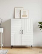 vidaXL Служебен шкаф Бяло 66 x 345 x 895 см Инженерна дървесина