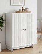 vidaXL Служебен шкаф Бяло 66 x 345 x 90 см Инженерна дървесина