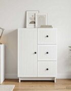 vidaXL Служебен шкаф Бяло 66 x 345 x 90 см Инженерна дървесина