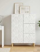 vidaXL Служебен шкаф Бяло 66 x 345 x 90 см Инженерна дървесина
