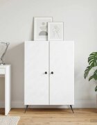 vidaXL Служебен шкаф Бяло 66 x 345 x 90 см Инженерна дървесина