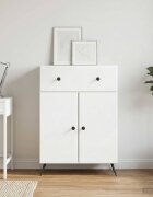 vidaXL Служебен шкаф Бяло 66 x 345 x 90 см Инженерна дървесина