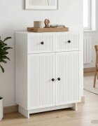 vidaXL Служебен шкаф Бяло 66 x 345 x 90 см Инженерна дървесина