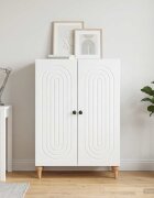 vidaXL Служебен шкаф Бяло 66 x 345 x 90 см Инженерна дървесина
