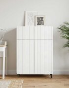 vidaXL Служебен шкаф Бяло 66 x 345 x 92 см Инженерна дървесина