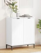 vidaXL Служебен шкаф Бяло 695 x 33 x 82 см Инженерна дървесина