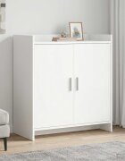vidaXL Служебен шкаф Бяло 72 x 36 x 80 см Инженерна дървесина
