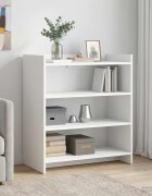 vidaXL Служебен шкаф Бяло 75 x 36 x 80 см Инженерна дървесина