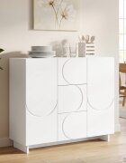 vidaXL Служебен шкаф Бяло 85.5 x 31 x 75 см Инженерна дървесина