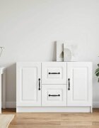 vidaXL Служебен шкаф Бяло 89 x 345 x 57 см Инженерна дървесина