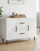 vidaXL Служебен шкаф Бяло 89 x 345 x 60 см Инженерна дървесина