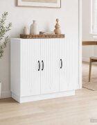 vidaXL Служебен шкаф Бяло 89 x 345 x 77 см Инженерна дървесина