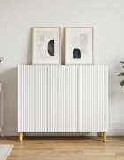 vidaXL Служебен шкаф Бяло 89 x 345 x 80 см Инженерна дървесина