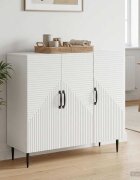 vidaXL Служебен шкаф Бяло 89 x 345 x 80 см Инженерна дървесина