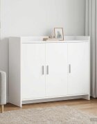 vidaXL Служебен шкаф Бяло 985 x 33 x 80 см Инженерна дървесина