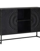vidaXL Служебен шкаф Черен 105 x 30 x 68 см