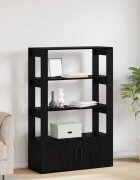 vidaXL Служебен шкаф Черен дъб 30 x 80 x 119.5 см Инженерна дървесина